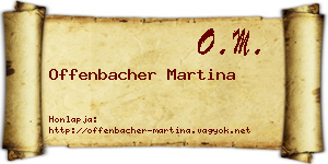 Offenbacher Martina névjegykártya